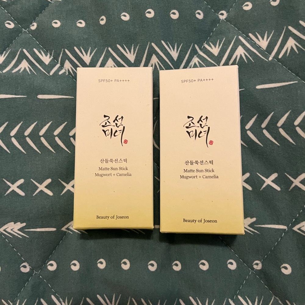 NWT Set of 2 Beauty of Joseon Matte Sun Sticks - Mugwort and Camelia